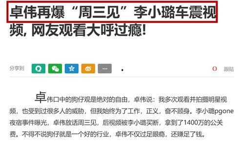 最新卓伟爆料李小璐,李小璐事件真相大白？